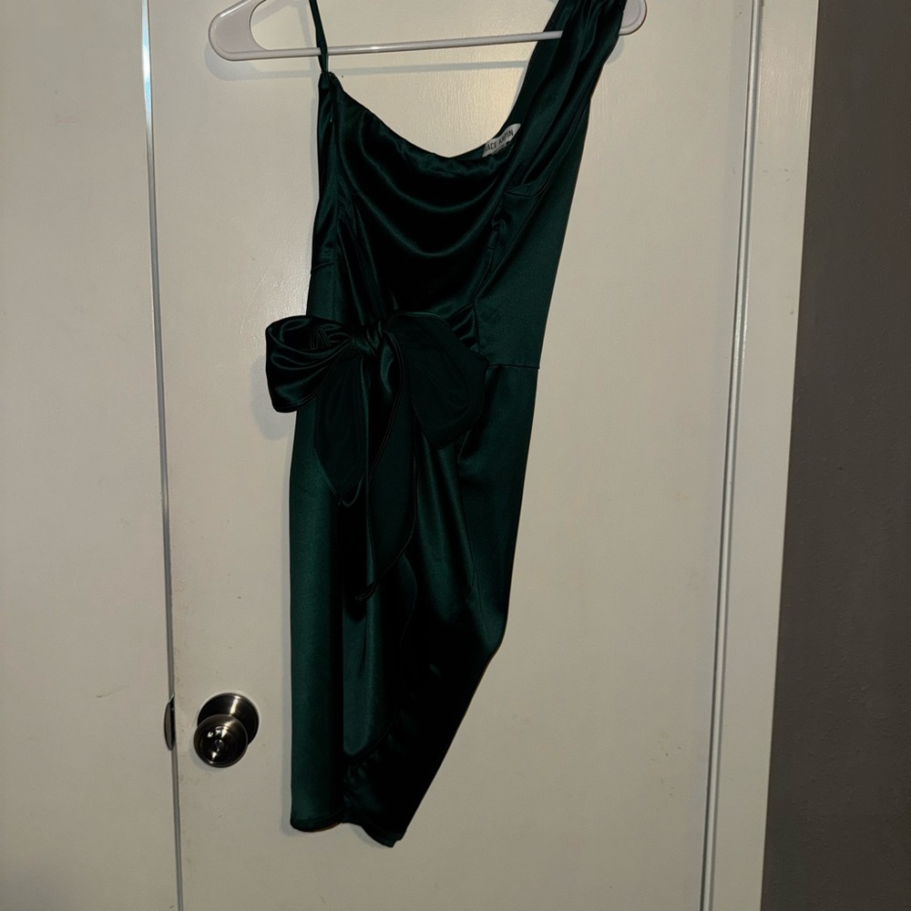 Grace Karin Asymmetrical Dark Green Dress